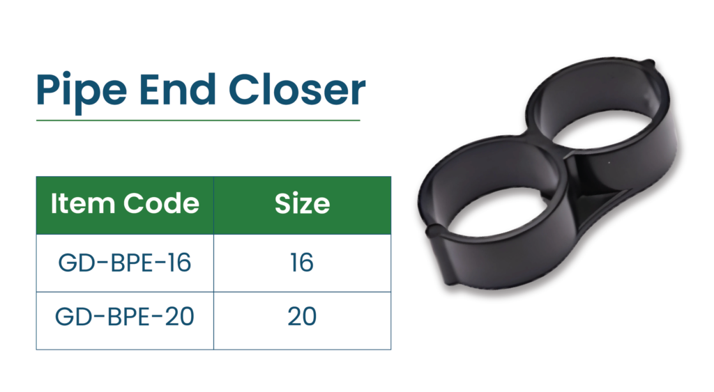 ghafdrip pipe end closer